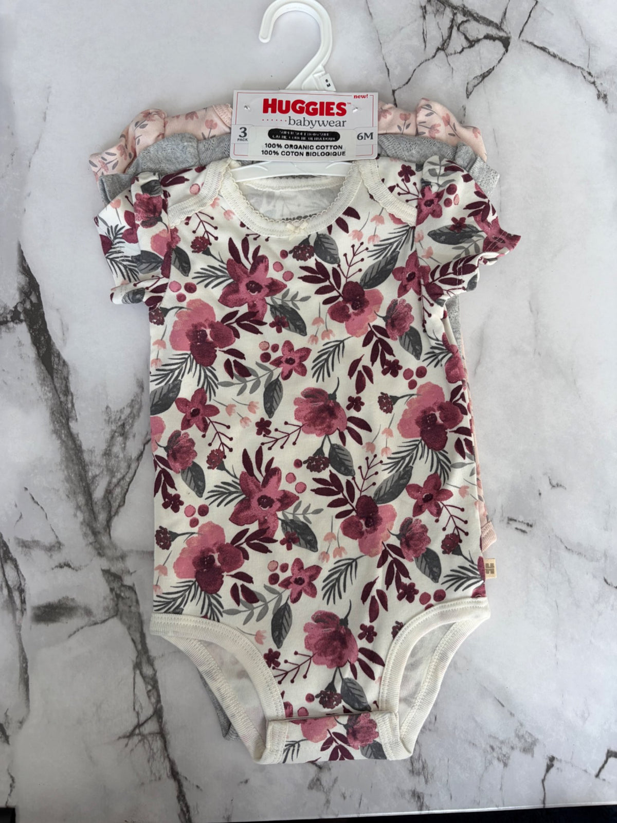 Girls 3-pack Floral t-shirts, 3-6M NWT, Kids 6 Month (3-6M)