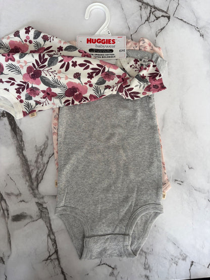 Girls 3-pack Floral t-shirts, 3-6M NWT, Kids 6 Month (3-6M)