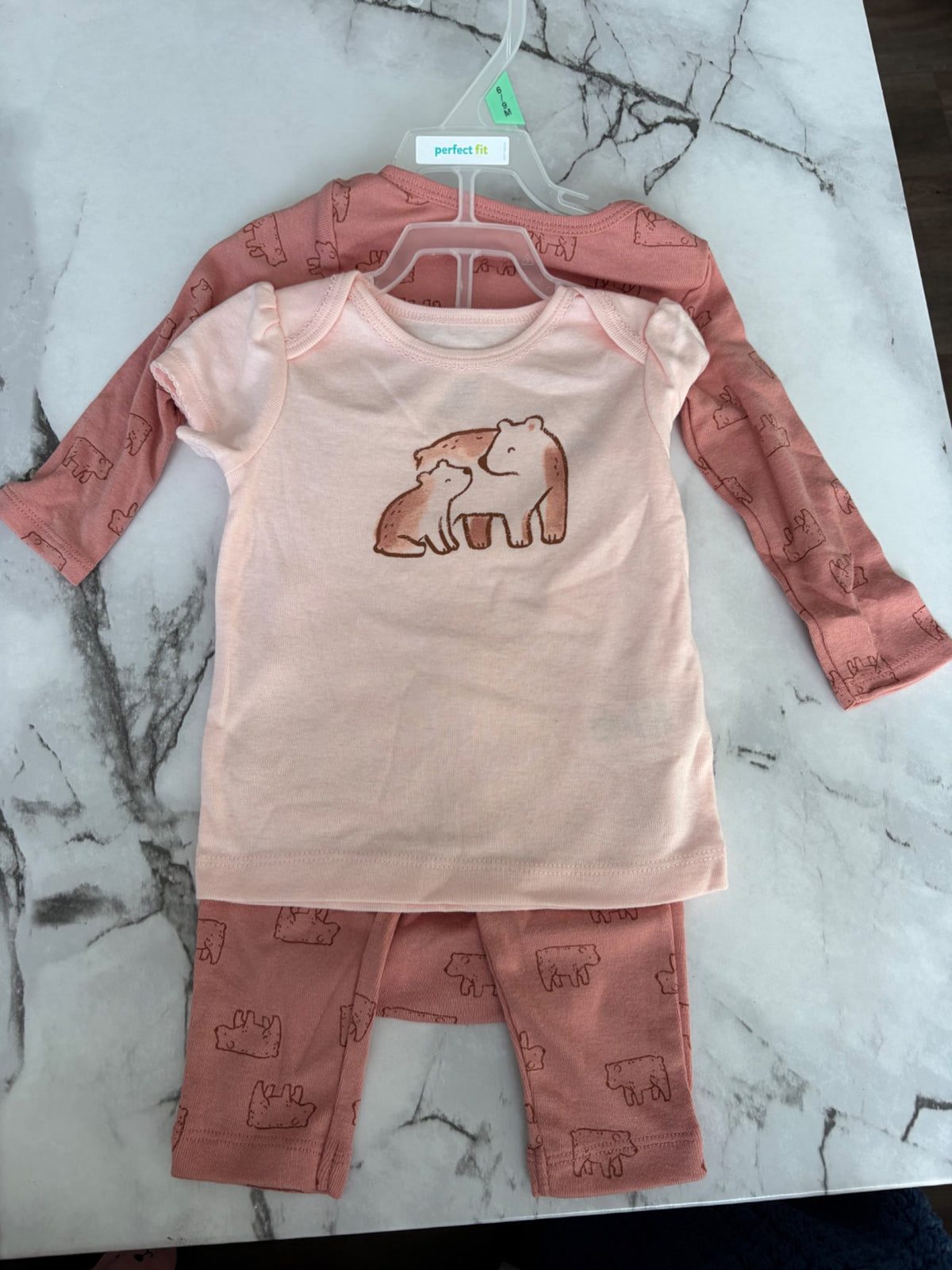 Carters Girls Bear Clothing Set, 6-9M NWT, Kids 9 Month (6-9M)
