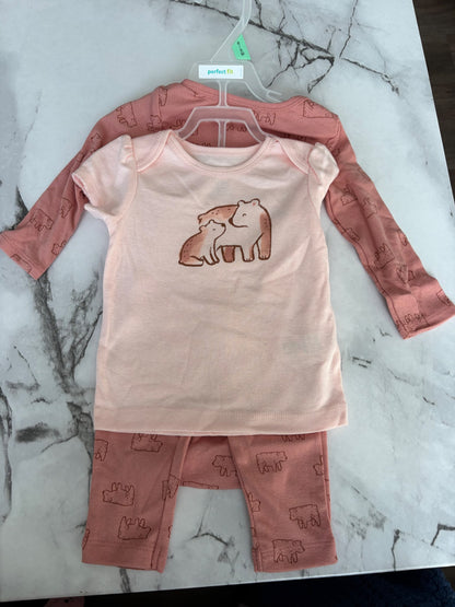 Carters Girls Bear Clothing Set, 6-9M NWT, Kids 9 Month (6-9M)