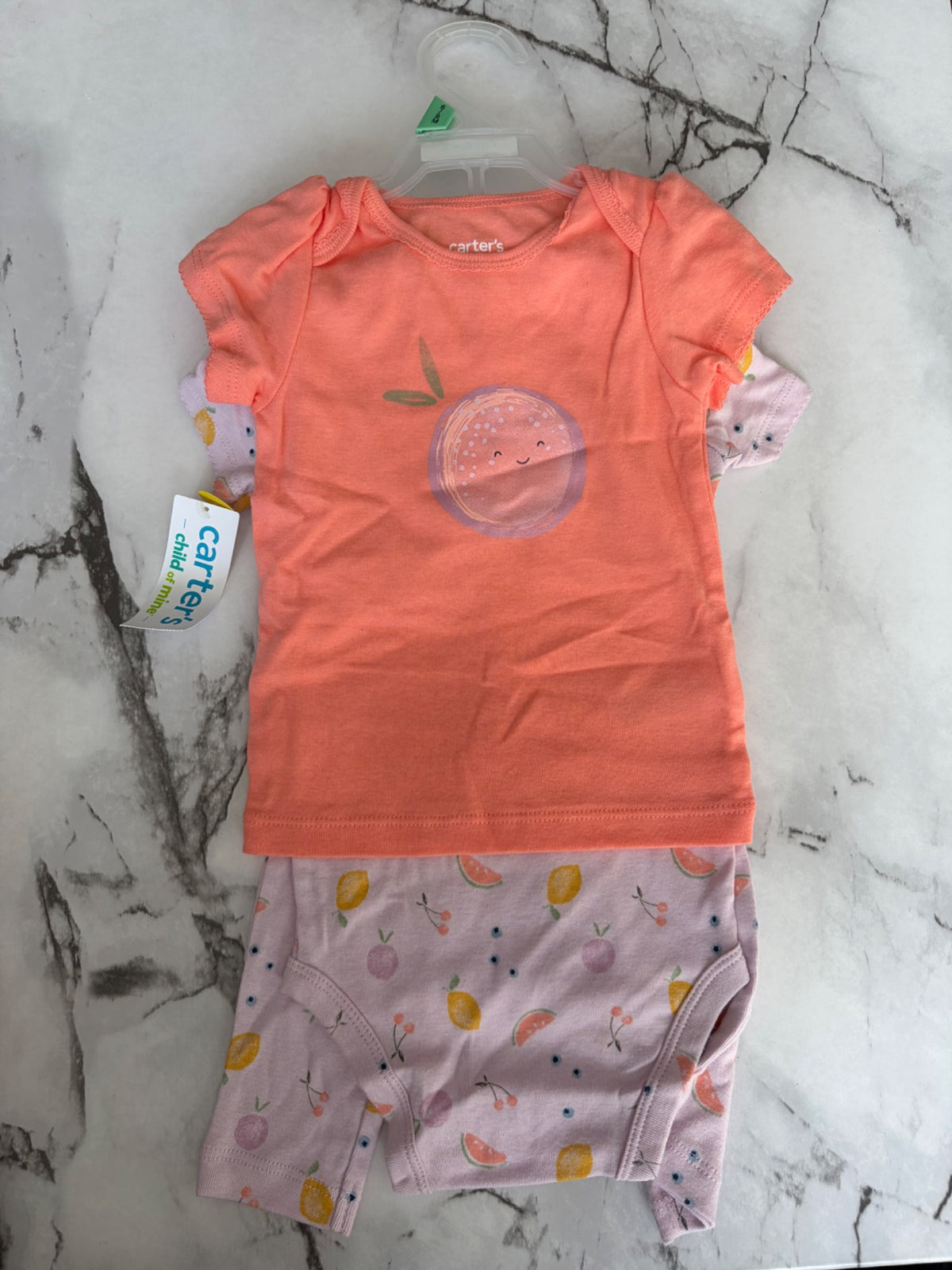 Girls Citrus Matching Set- 6-9M NWT, Kids 9 Month (6-9M)