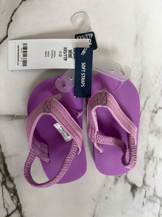 Purple Infant Size 1-2 Flip Flops, NWT, Shoes 2 (Baby: 0-12 mth)