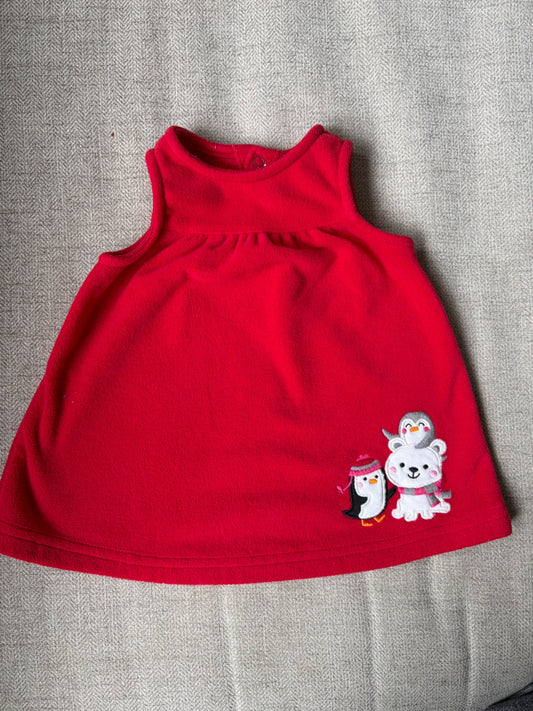 Winter Fleece Dress, 0-3M, Kids 3 Month (0-3M)