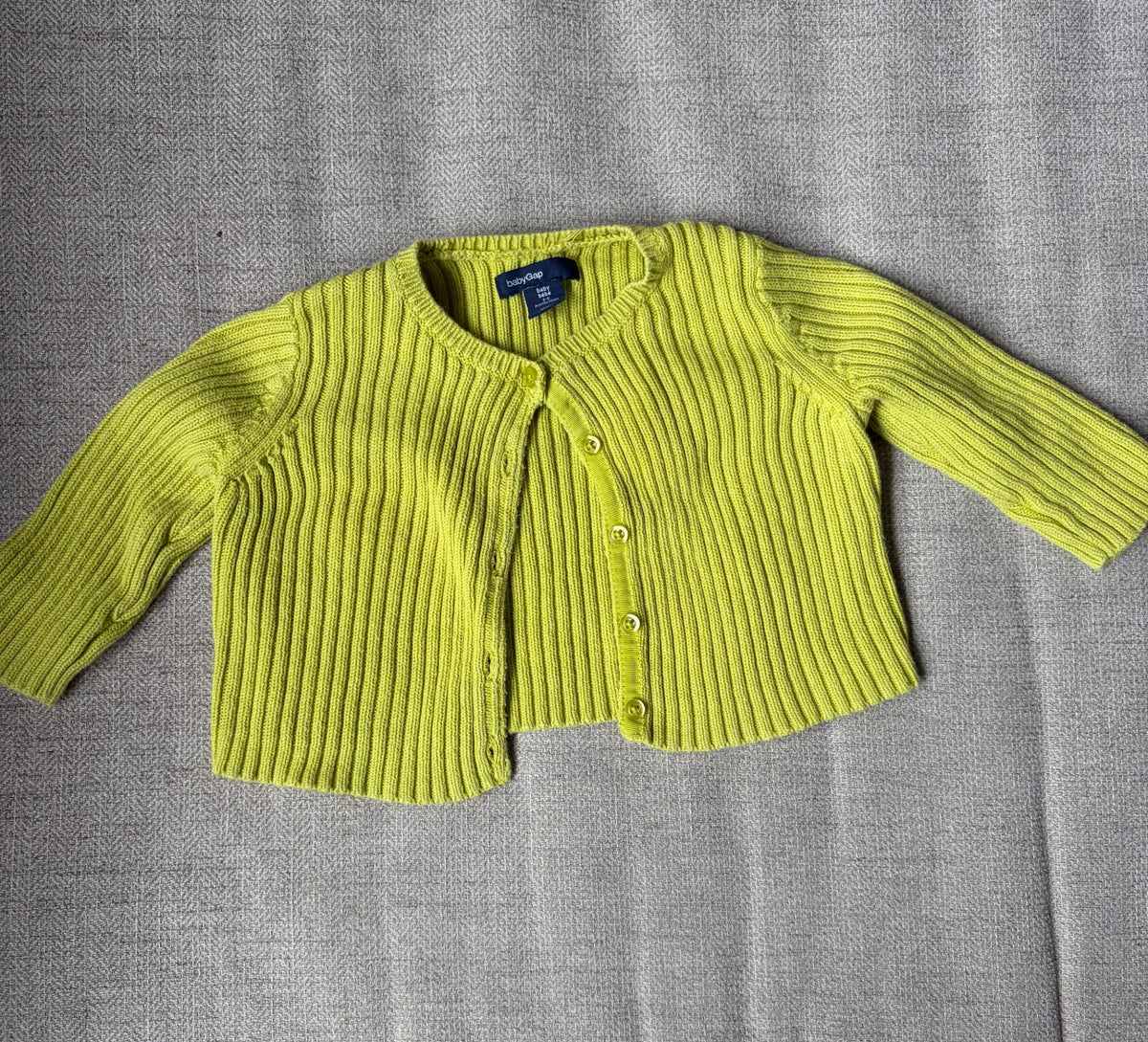 Lime Green GAP Sweater, 3-6M, Kids 6 Month (3-6M)