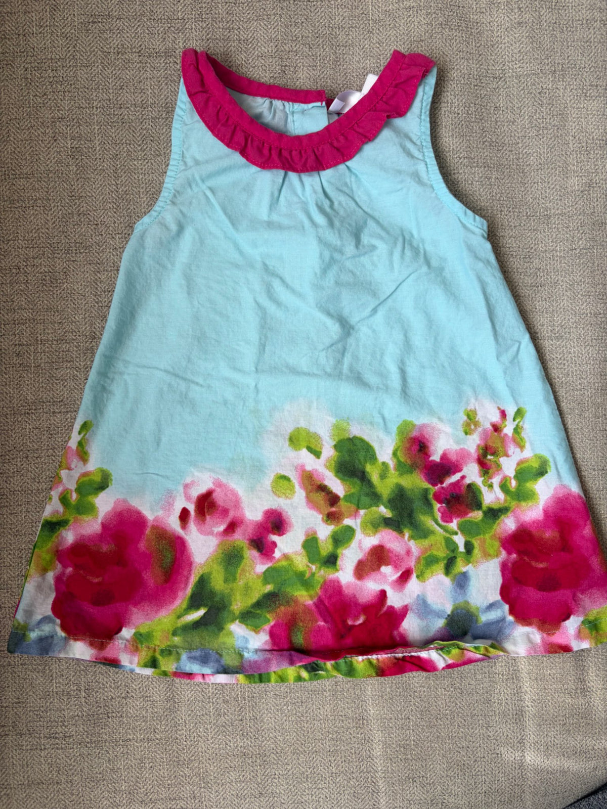 Flower Watercolour Dress, 6-12M, Kids 12 Month (9-12M)