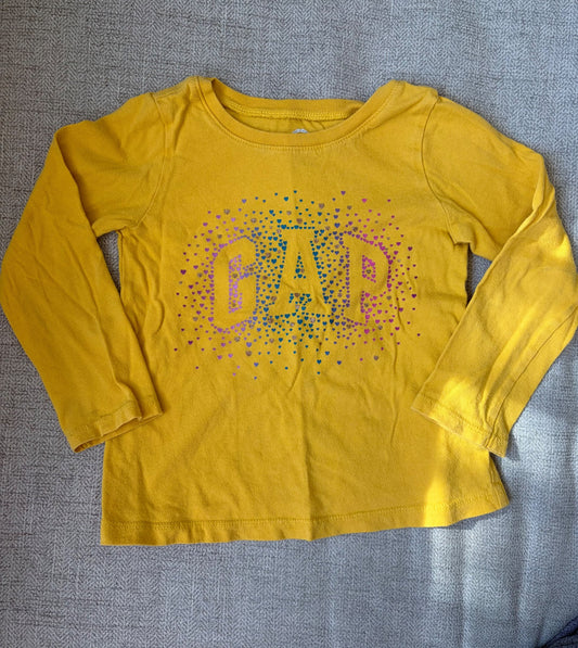 GAP heart long sleeve shirt- 3T, Kids 3T