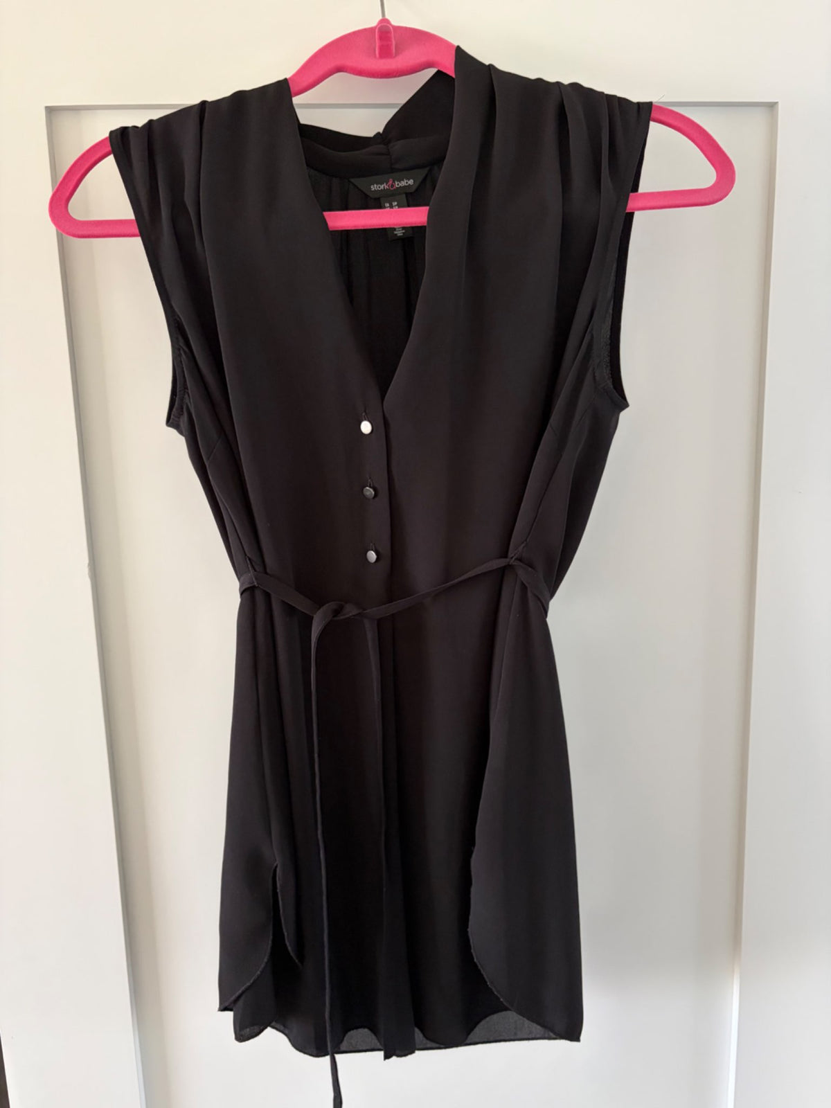 Stork & Babe- maternity dress top with tie- Small- EUC, Maternity S (4-6)