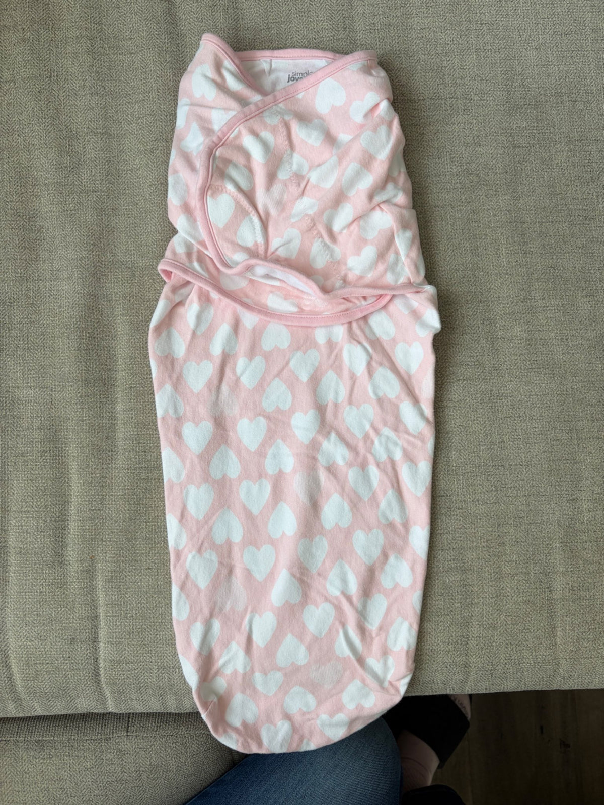 Heart swaddle- 6-9M, 0-6 Months (Small)