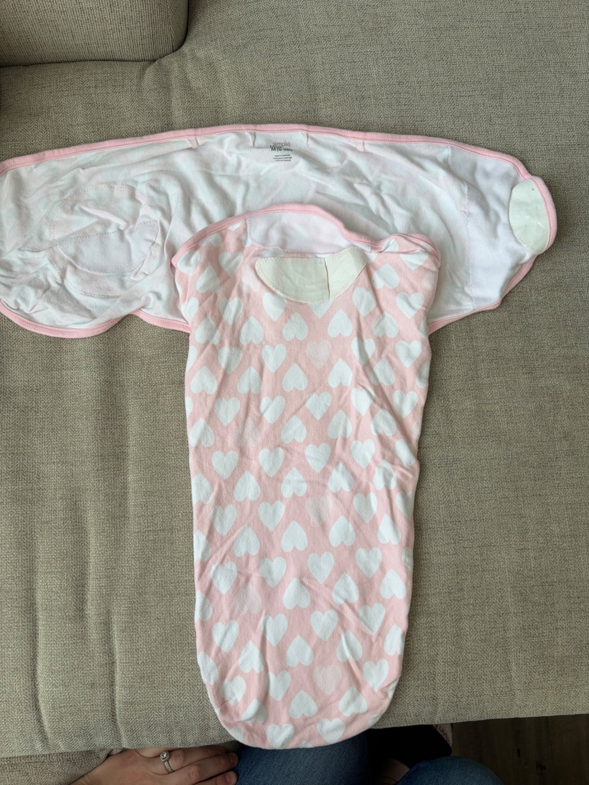 Heart swaddle- 6-9M, 0-6 Months (Small)
