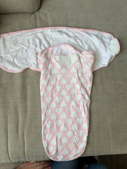 Heart swaddle- 6-9M, 0-6 Months (Small)
