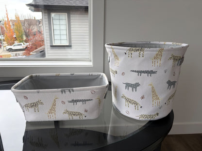 Matching Animal Baskets for Nursery