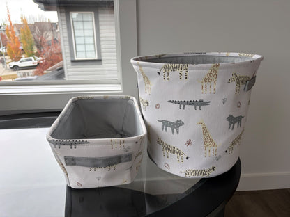 Matching Animal Baskets for Nursery