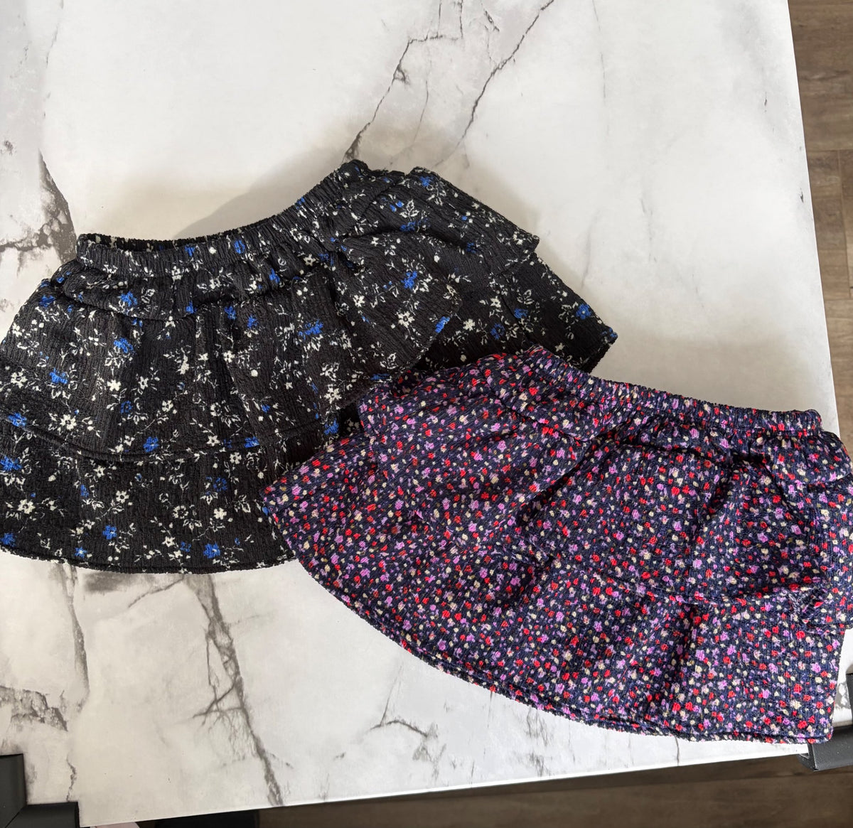 Baby Gap Skort Bundle- blue flowers and pink flowers- 18M, EUC, Kids 18 Month (12-18M)
