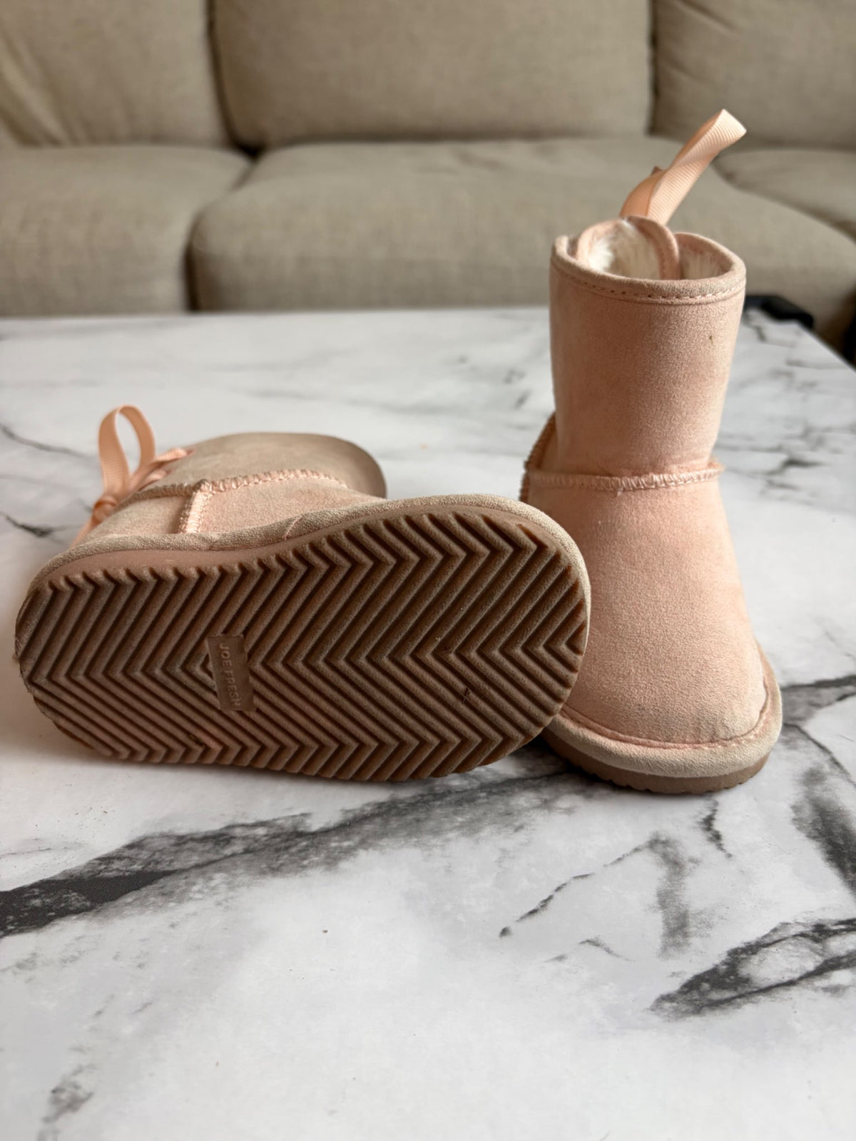 Cozy pink boots- Size 4, Shoes 4 (Baby: 0-12 mth)