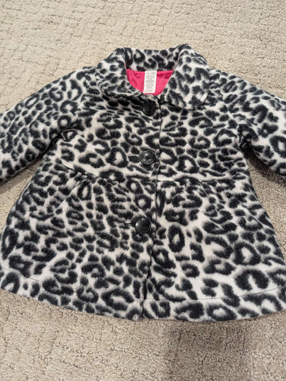 Girls Leopard Print Winter Coat 12-18 Months, Kids 18 Month (12-18M)