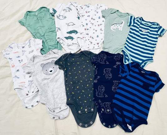 Carter’s 10-pack diaper shirts 0-3 months, Kids 3 Month (0-3M)