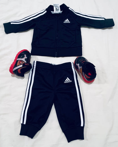 Adidas tracksuit 3 months with free Elmo shoes, Kids 3 Month (0-3M)
