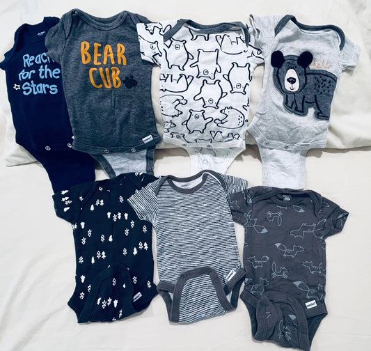 Gerber 7-pack Diaper Shirts Newborn, Kids Newborn