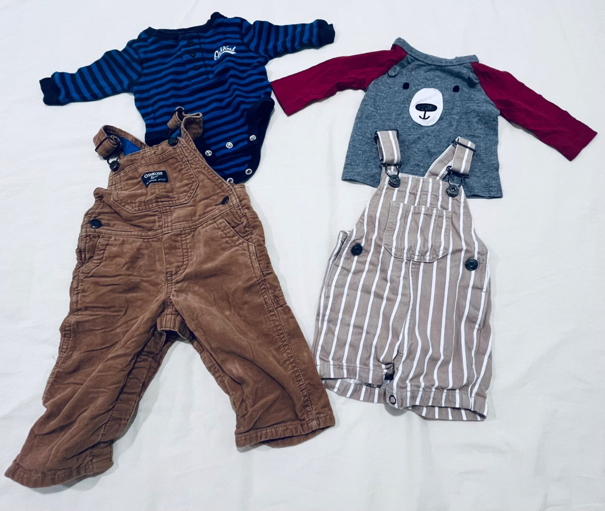 Jumper combo (assorted brands) 3-6 mos, Kids 6 Month (3-6M)