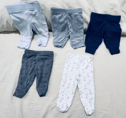 Newborn 5-pack Pants (assorted brands), Kids Newborn