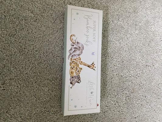Bamboo Sock Boxset - Safari Animals