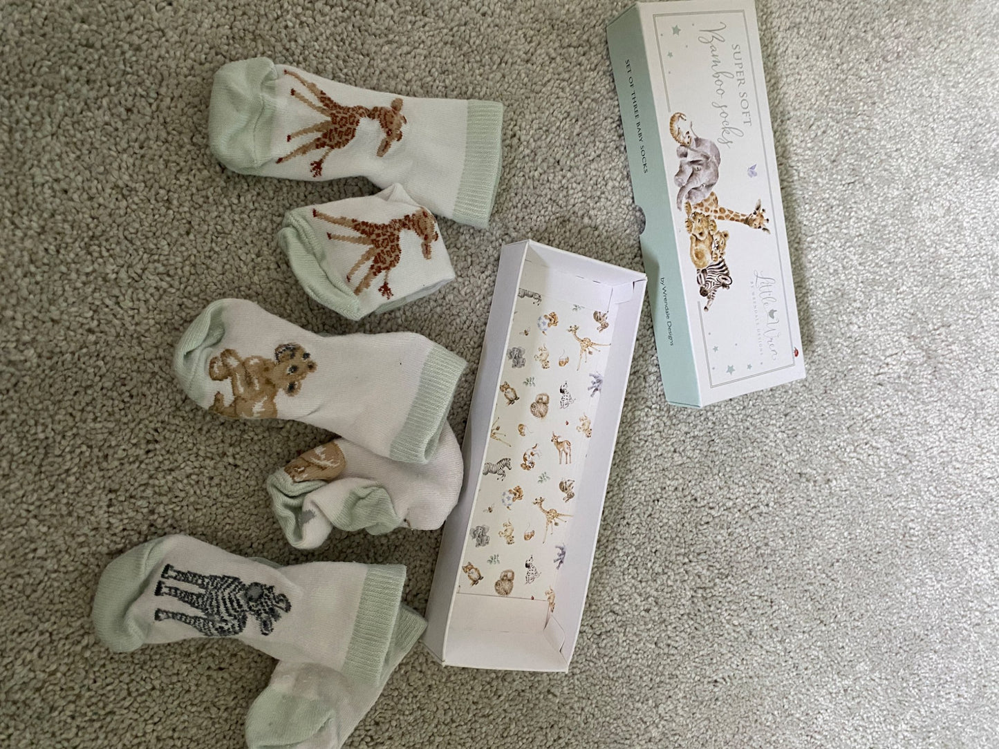 Bamboo Sock Boxset - Safari Animals
