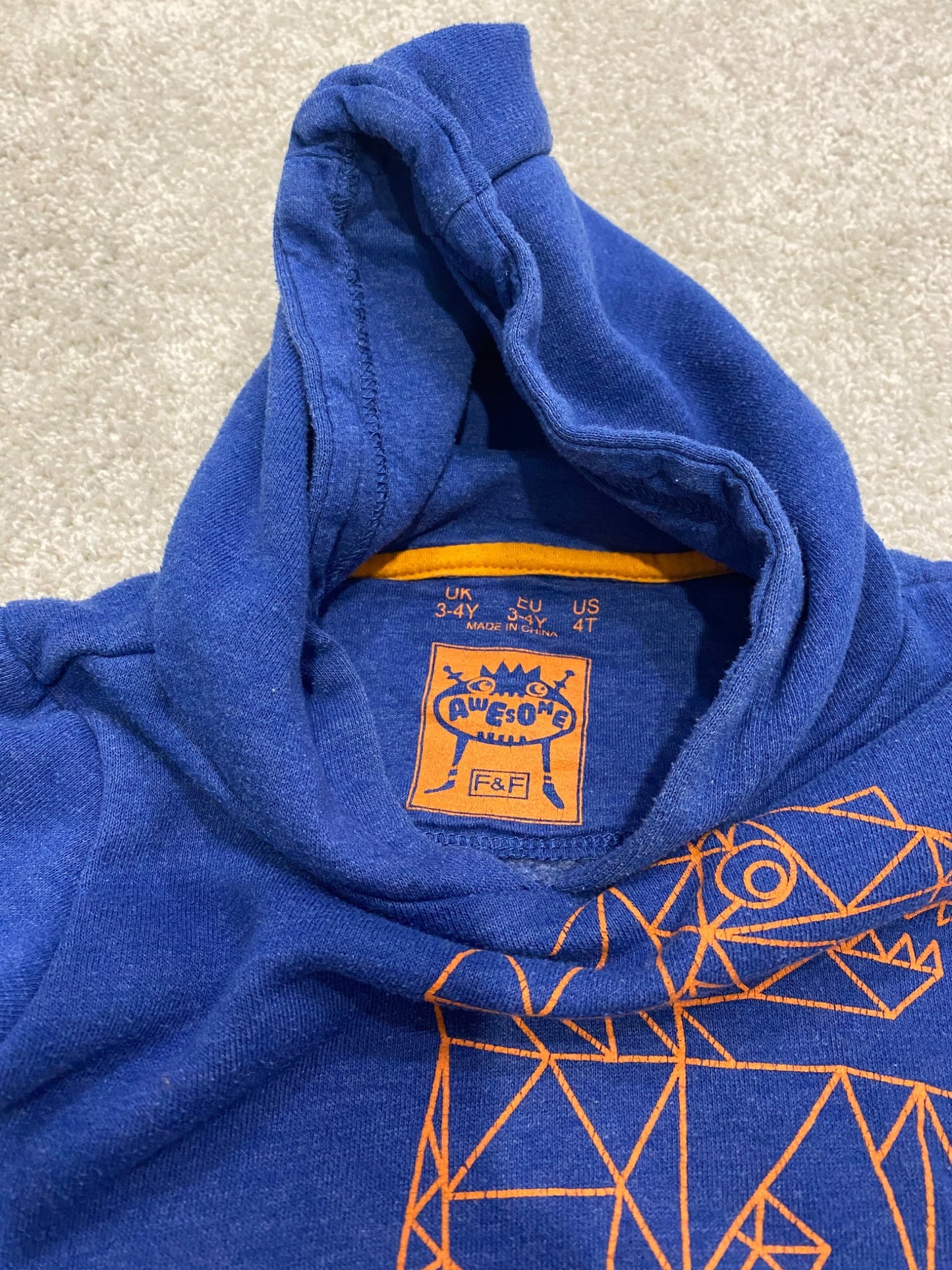 Dinosaur Hoodie , Kids 3T