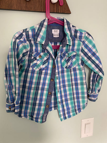 Plaid Button Down, 4T, Kids 4/4T