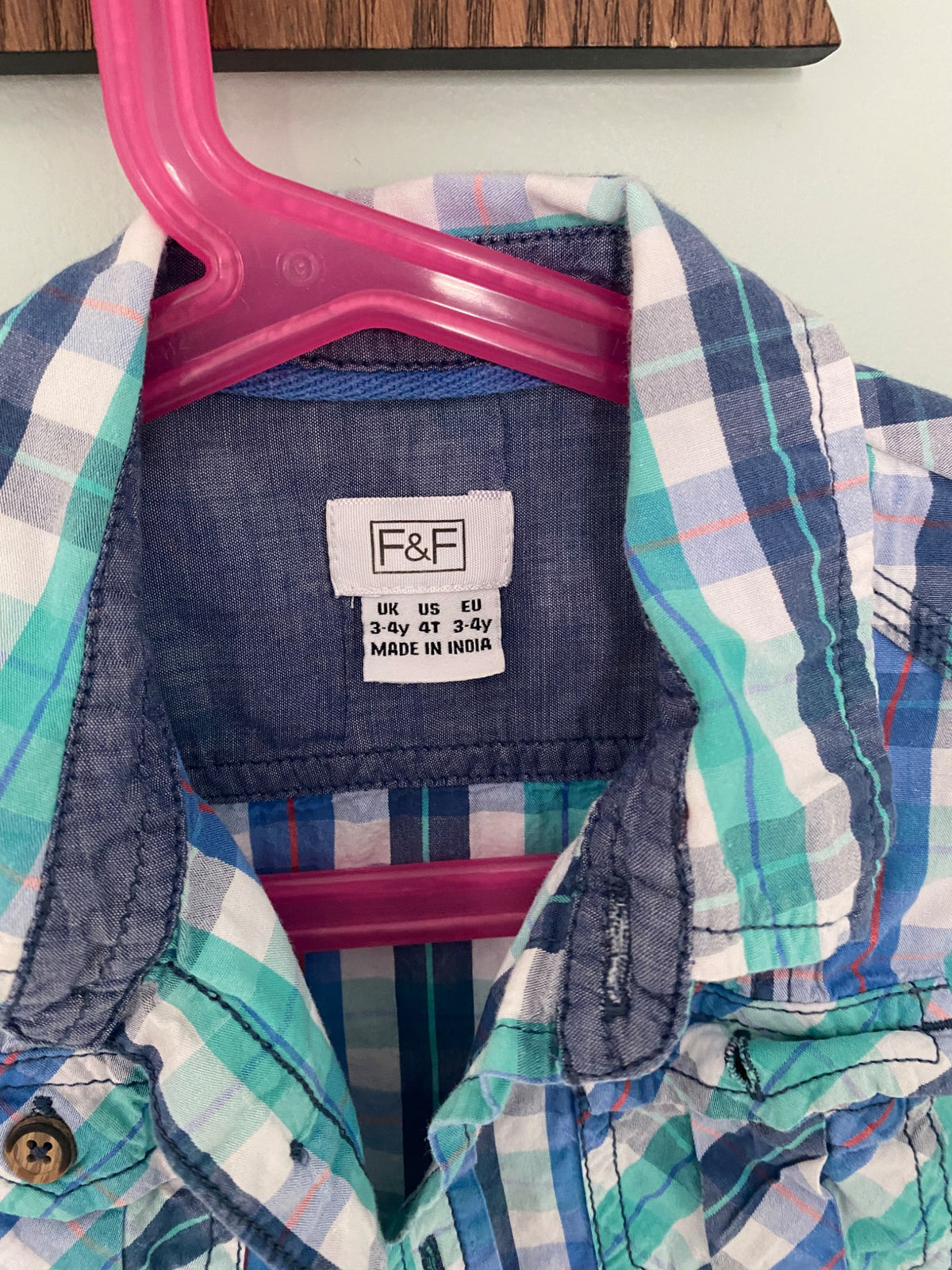 Plaid Button Down, 4T, Kids 4/4T