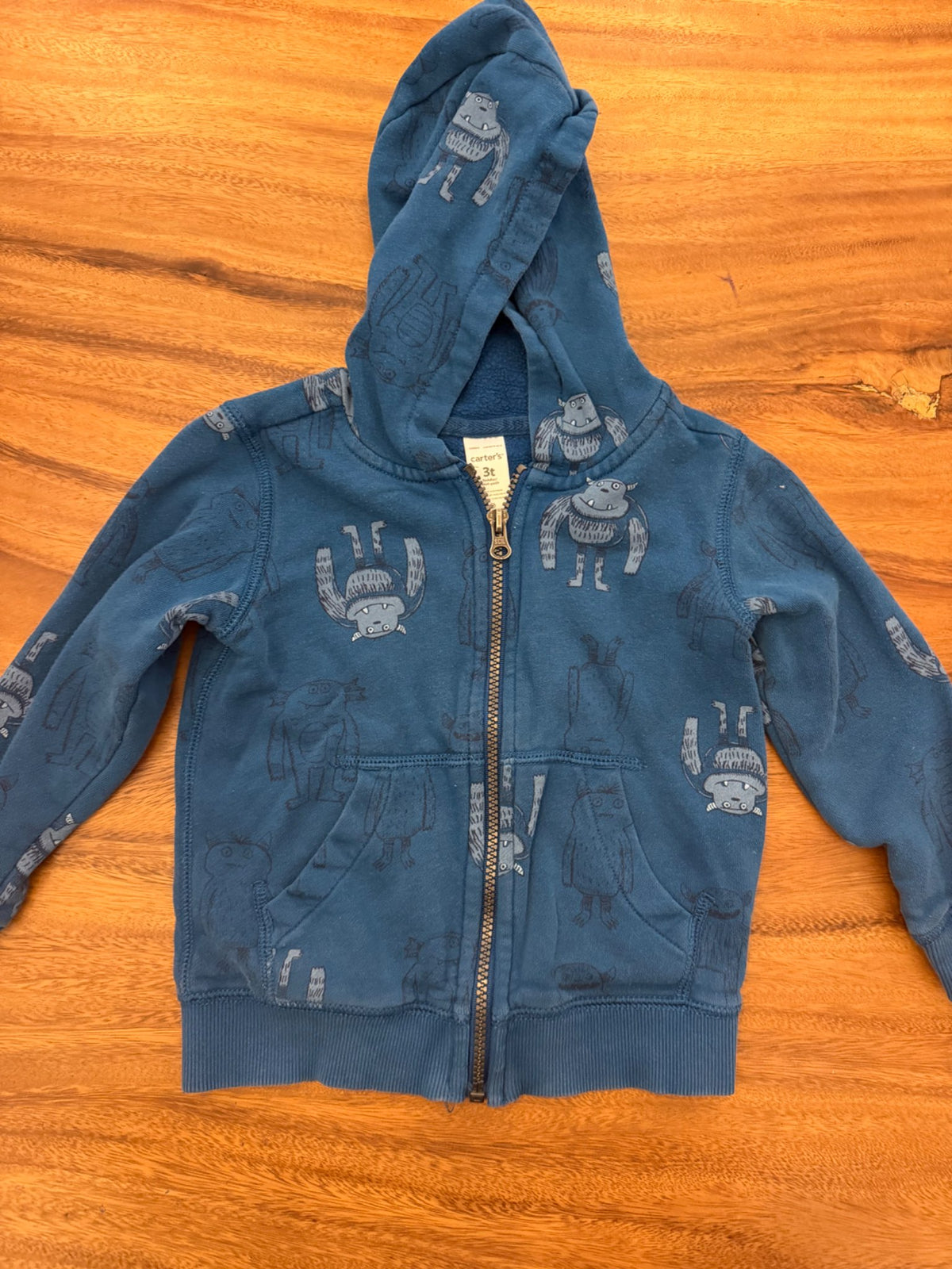 Carters Monster Zip Sweater - 3T