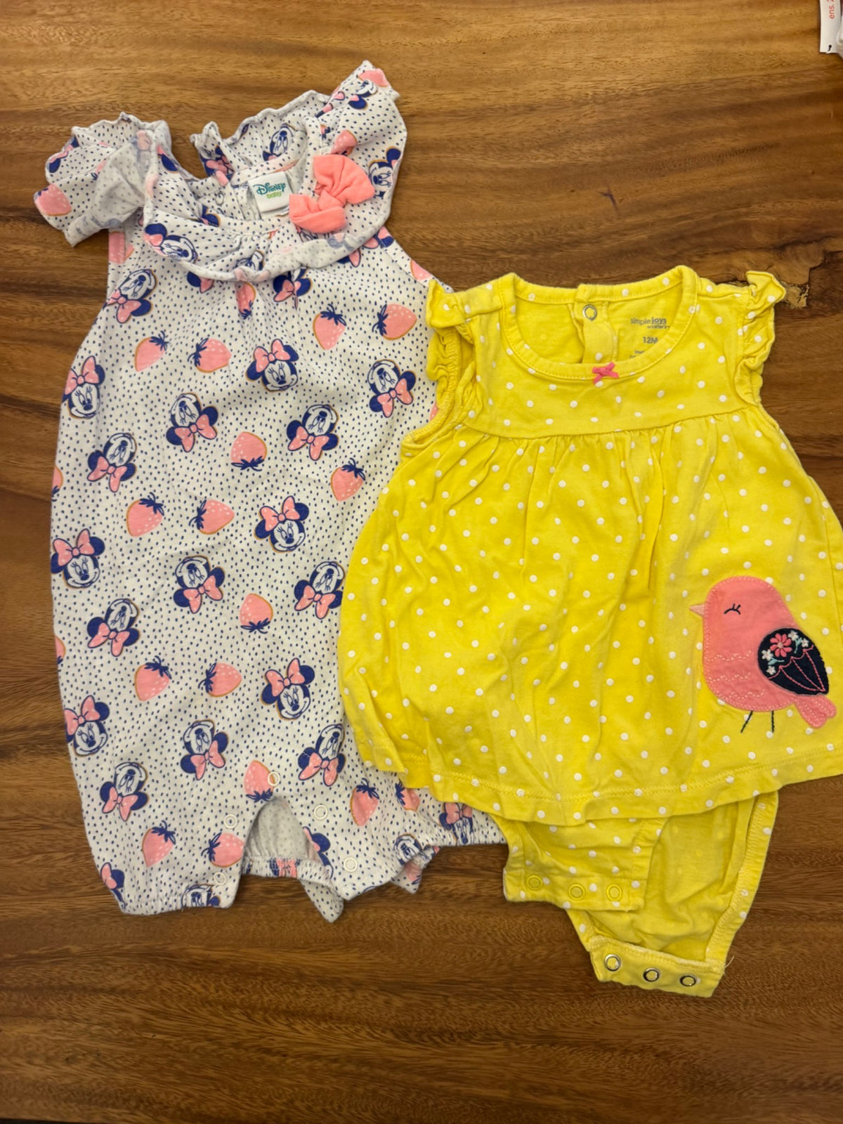 Bundled rompers - Disney Baby and Simple Joys, Kids 18 Month (12-18M)