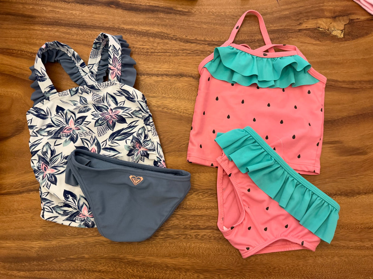 Swimsuits bundle x 2 Carters and Roxy , Kids 12 Month (9-12M)
