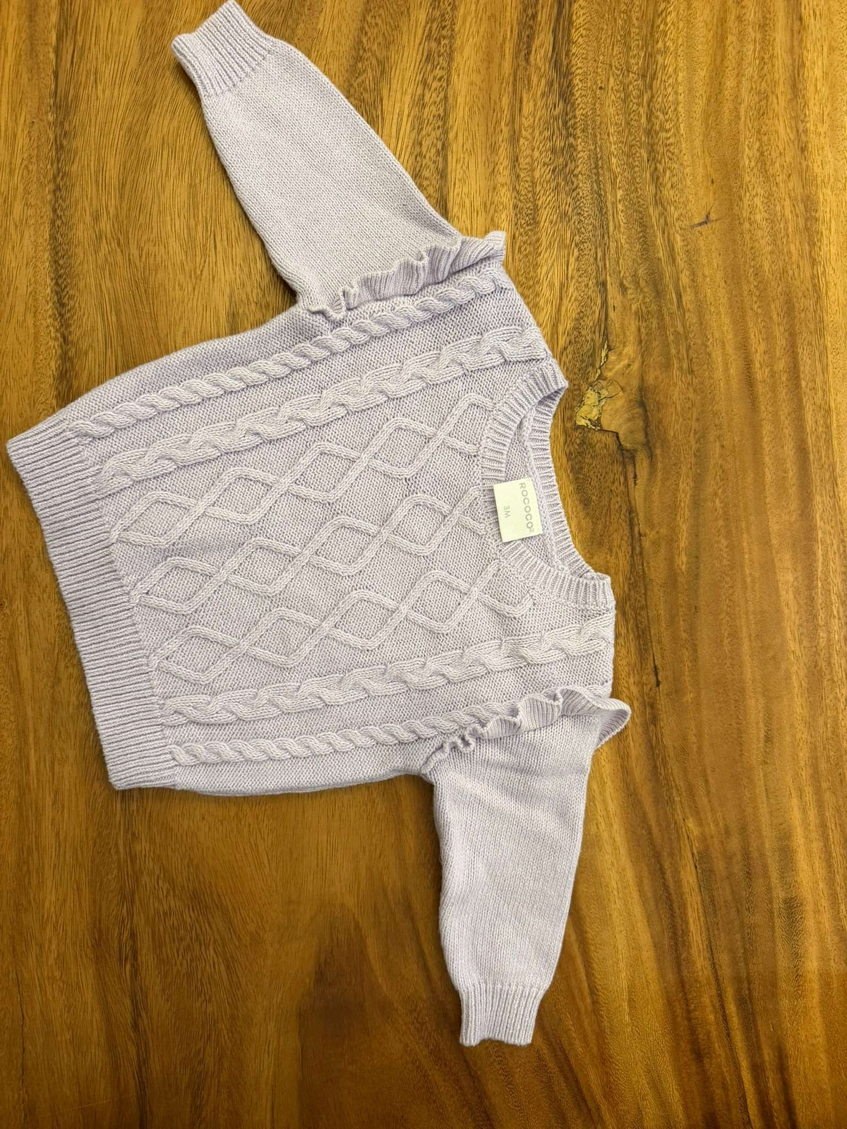 Rococo 3 mth Purple Knit Sweater, Kids 3 Month (0-3M)