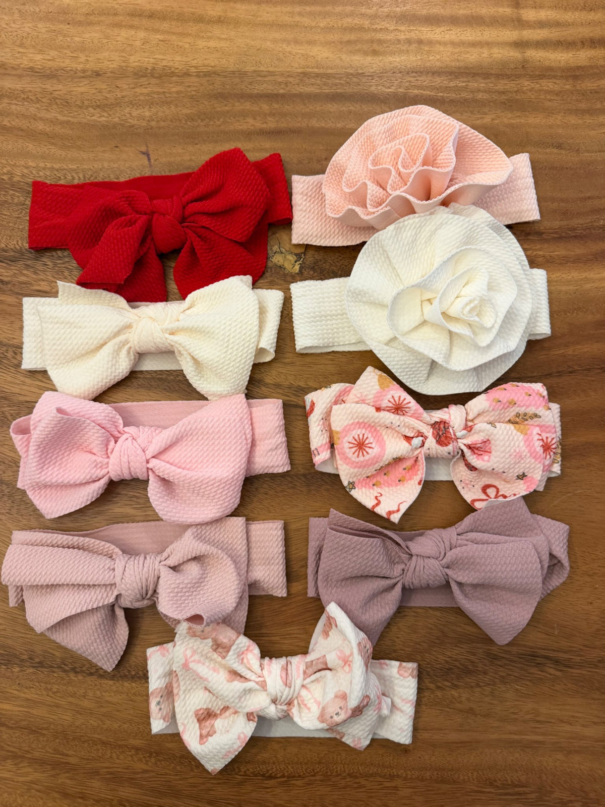 Girls bows and headbands - 6-12months