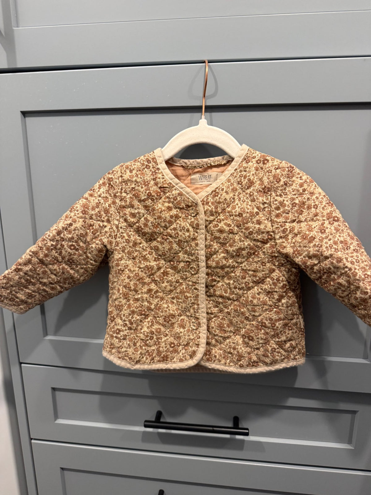 Wheat quilted baby jacket , Kids 18 Month (12-18M)