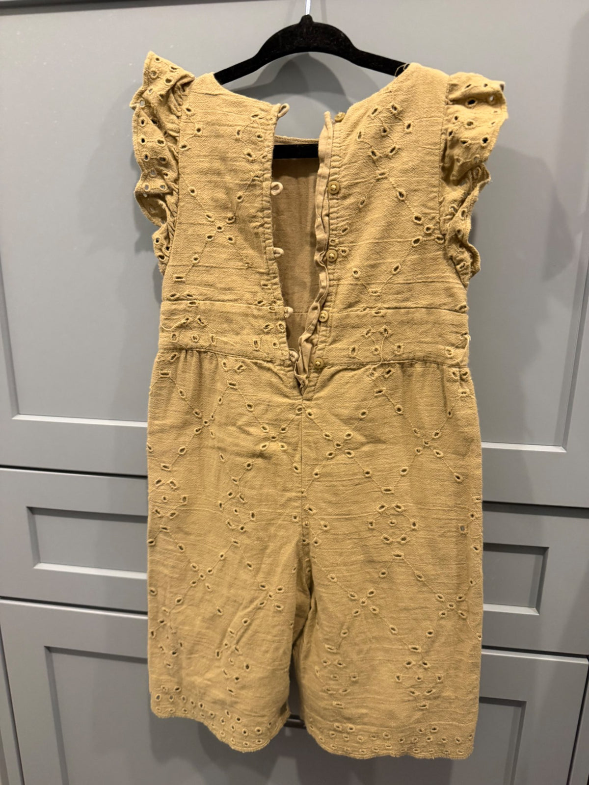 Zara green pants romper , Kids 12 Month (9-12M)