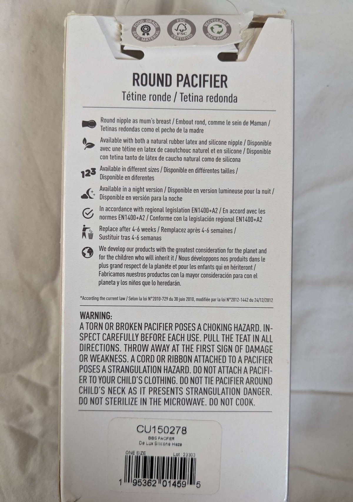Bibs pacifier/soother