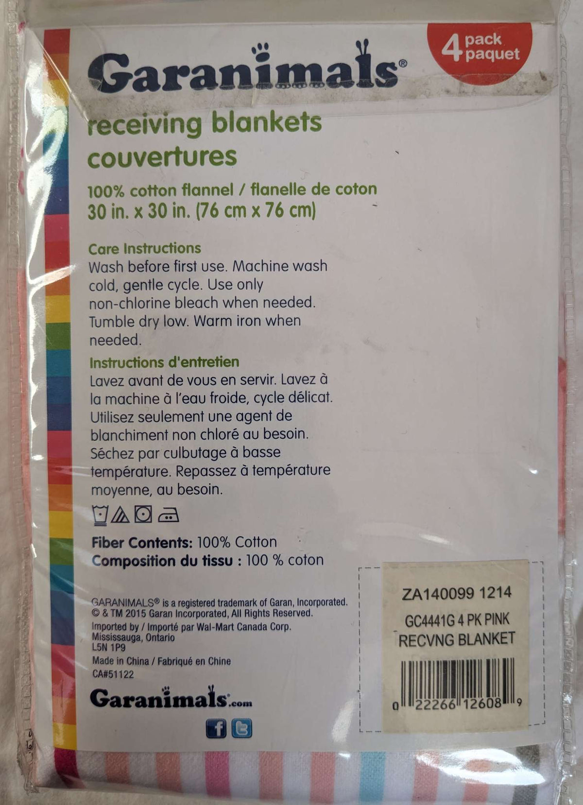 3 pack cotton flannel blankets (pink)