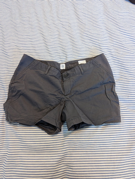 Gap Maternity Twill Shorts, Grey, Size 6