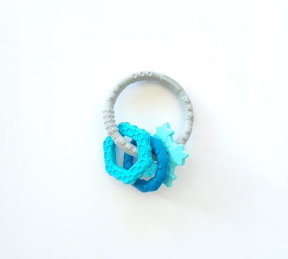 Bumkins Silicone Teething Charms: Blue, EUC