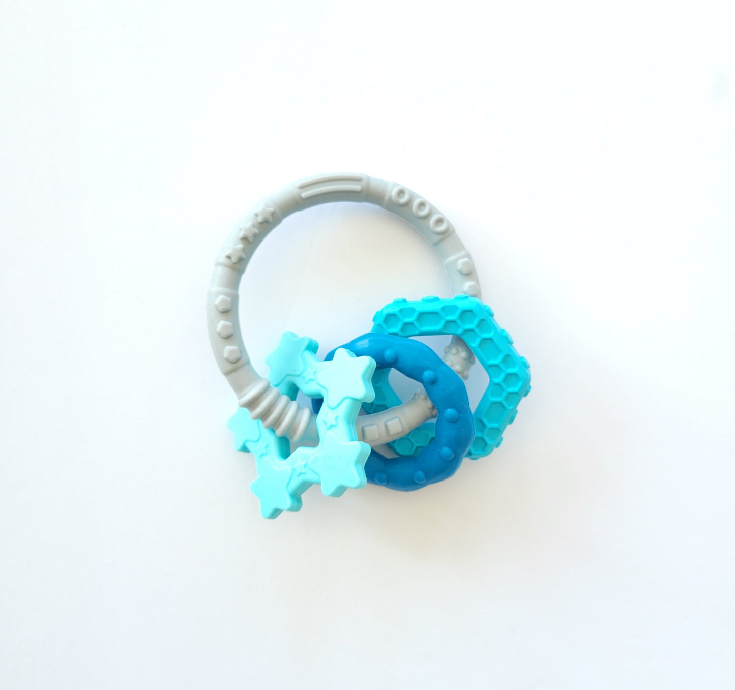Bumkins Silicone Teething Charms: Blue, EUC