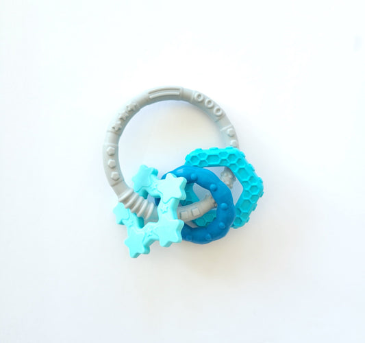 Bumkins Silicone Teething Charms: Blue, EUC