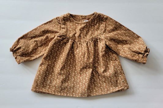 Zara floral dress, 3-6 months, brown, Kids 6 Month (3-6M)