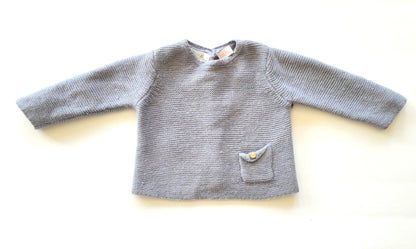 Zara knit sweater, blue, 6-9 months, Kids 9 Month (6-9M)