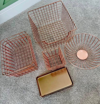 Rose Gold Nursery/Bedroom Decor/Baskets