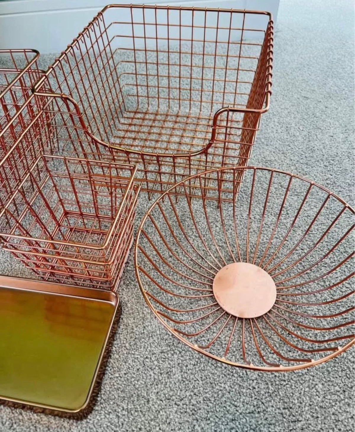 Rose Gold Nursery/Bedroom Decor/Baskets