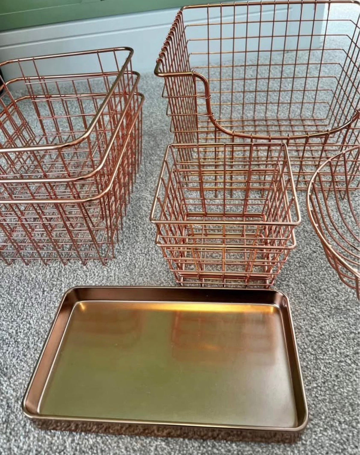 Rose Gold Nursery/Bedroom Decor/Baskets