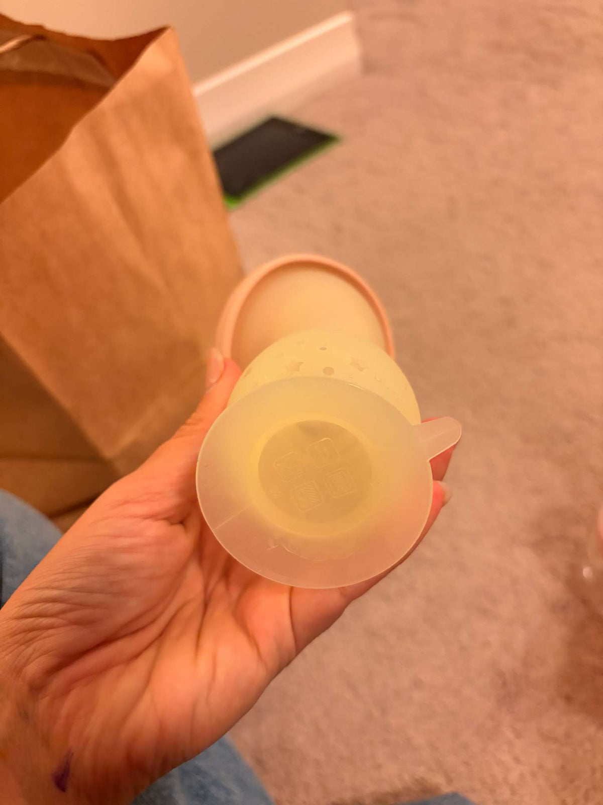 Unused milk catcher