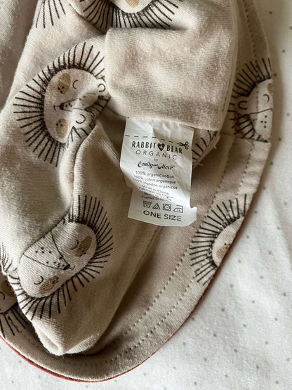 Rabbit + Bear Organic Reversible Safari Bucket Hat - One Size, Kids 6 Month (3-6M)