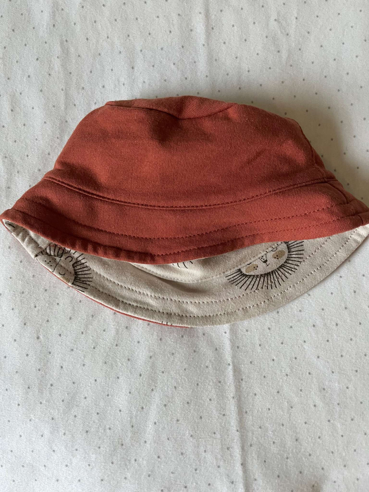 Rabbit + Bear Organic Reversible Safari Bucket Hat - One Size, Kids 6 Month (3-6M)